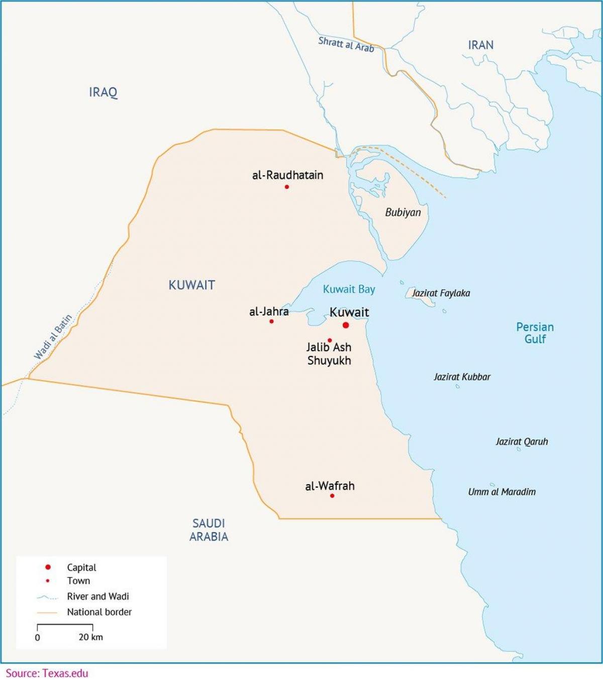karta Al-zour Kuvajt